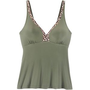 LASCANA Bikinitop 'Adelin'  beige / bruin / olijfgroen / zwart
