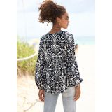 Vivance Langarmbluse, mit Ballonärmeln, luftige Tunika mit Alloverprint, Boho-Style