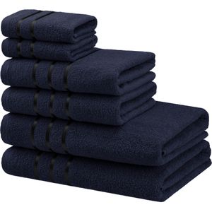 Bruno Banani Handtuch Set "Clement, Duschtücher, Handtücher, Seiftücher", Set, 6 tlg., Frottier, mit dezent glänzender Streifenbordüre, einfarbig, aus 100% Baumwolle