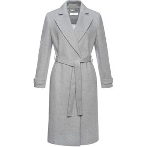 Damesjas - Grijs Mêlee - Met Reverskraag - Lange Mouwen