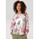 Aniston CASUAL Sweatshirt, im extravaganten Blumendruck mit Folienprint