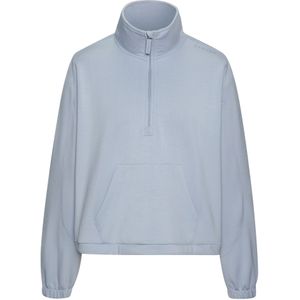 Copenhagen Studios - Shirt - Lichtblauw - Lange Mouwen - Hoogwaardig Materiaal - Staande Kraag met Rits