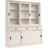 Home affaire Buffet "Schröder", mit 6 Schiebetüren, davon 3 mit Glaseinsatz,Br.170 cm, Kiefer massiv