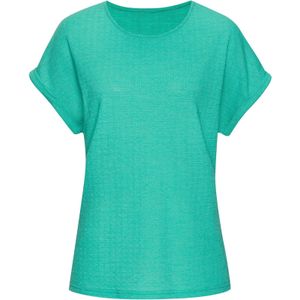 VIVANCE - Shirt - Turquoise - Jersey - Ronde Hals - Kwartmouw