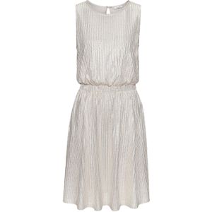 Partyjurk - Beige/Goudkleur - Glitterdetails - Mouwloos - Ronde Hals