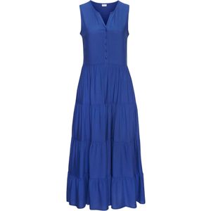 Lascana - Maxi-jurk - Royalblauw - Met Ruches