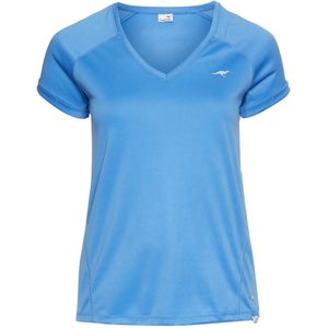 KangaROOS Funktionsshirt, Kurzarm, figurumspielend, hüftbedeckend, mit V-Ausschnitt