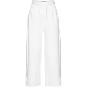 Capri Broek - Wit - Logoprint - Steekzakken - 7/8-lengte