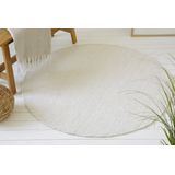 my home Teppich »Synja«, rund, 10 mm Höhe, handgwebt, Kelim, Muster mit Struktur, Wolle mit Jute, Wohnzimmer