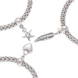 LASCANA Armband Set, elastisch, Armbänder mit Anhänger, Herz, Stern, Feder, Armketten Set