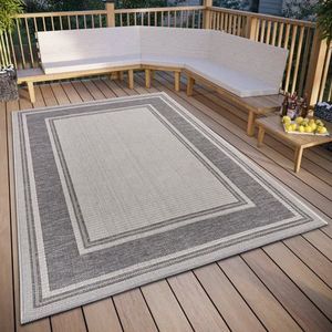 Buitenkleed Cast - Beige/Grijs maat: 170x115cm - materiaal: Polypropyleen - Dekbed-Discounter.nl
