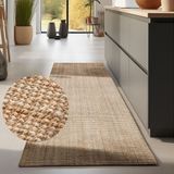 Vloerkleed - Jute - Naturel - Handgeweven - Laagpolig