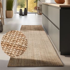 Vloerkleed - Jute - Naturel - Handgeweven - Laagpolig