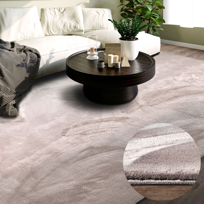 Villeroy & Boch Teppich Leon, rechteckig, Höhe: 15 mm, Langflor, Shaggy, uni, flauschig weich, glänzend, Kaninchenfell Haptik