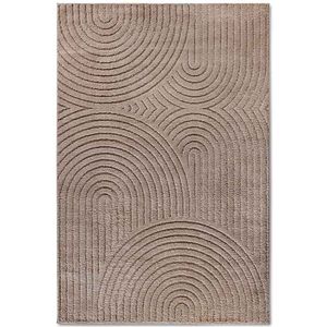 ELLE DECORATION Designteppich "Cosy Panglao, auch als Rundteppich erhältlich", rechteckig, 14 mm Höhe, uni Kurzflor, Hoch Tief Struktur, modern, Skandi, Boho, Wohnzimmer