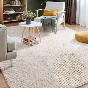 ELLE DECORATION Teppich »Rocco«, rechteckig, 10 mm Höhe, Nachhaltig, Läufer, waschbar, Wohnzimmer, Esszimmer, Woll-Optik