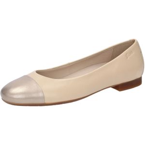 SIOUX - Ballerina - Crème / Brons - Glad Leer - Blokhak
