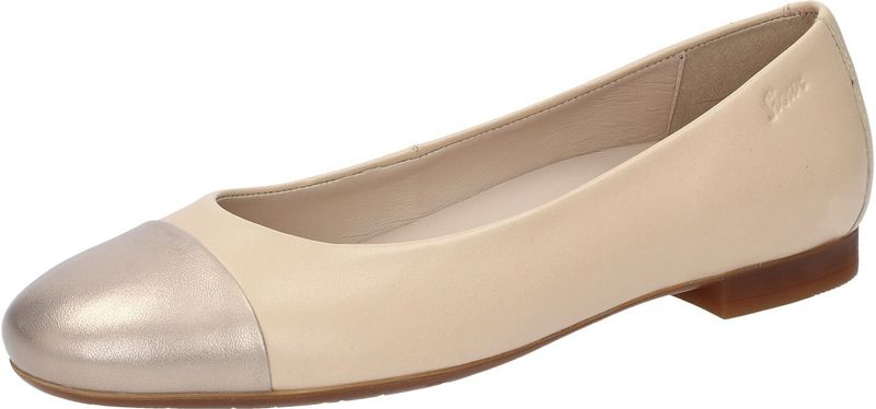 SIOUX - Ballerina - Crème / Brons - Glad Leer - Blokhak
