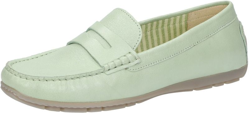 SIOUX - Instappers - Groen - Glad Leer - Platte Hak