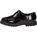 Sioux - Meredith - Veterschoenen - Zwart - Gemalen Lakleer met Lamssuède