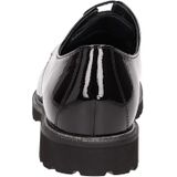 Sioux - Meredith - Veterschoenen - Zwart - Gemalen Lakleer met Lamssuède