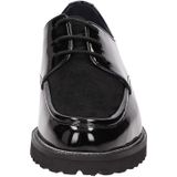 Sioux - Meredith - Veterschoenen - Zwart - Gemalen Lakleer met Lamssuède