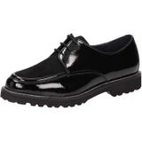 Sioux - Meredith - Veterschoenen - Zwart - Gemalen Lakleer met Lamssuède