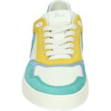 Sioux - TEDROSO-DA-702 - Lage Sneakers - Kleur: Wit/beige - Materiaal: Leer/Suede