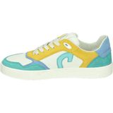 Sioux - TEDROSO-DA-702 - Lage Sneakers - Kleur: Wit/beige - Materiaal: Leer/Suede