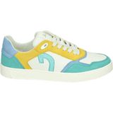 Sioux - TEDROSO-DA-702 - Lage Sneakers - Kleur: Wit/beige - Materiaal: Leer/Suede