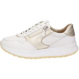 Sioux - SUNIVLA-700-J - Lage Sneakers - Kleur: Wit/beige - Materiaal: Leer/nubuck