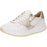 Sioux - SUNIVLA-700-J - Lage Sneakers - Kleur: Wit/beige - Materiaal: Leer/nubuck