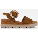 Gabor - Sandalen - Cognac - Suede - Klittenbandsluiting - G-Leest