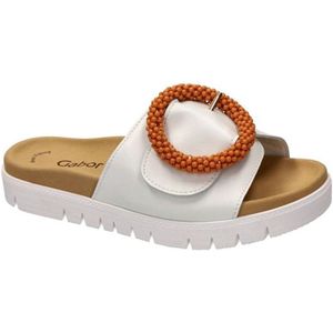 Gabor - Slippers - Wit - Leder - GABOR artikel/model 63.745.21