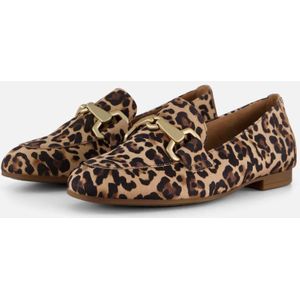 Gabor Leopard Instappers - Beige Suede - Dames