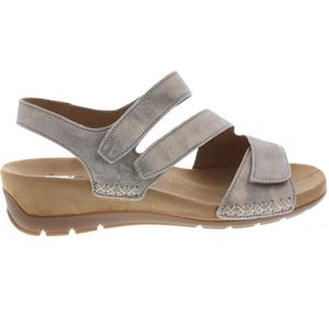 Gabor - Dames Sandalen - Platina - Leer - Klittebanden