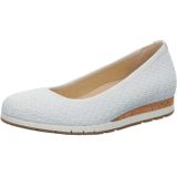 Gabor Ballerina "FLORENZ", Keilabsatz, Komfortschuh, Bequemschuh mit Flechtmuster, Weite G