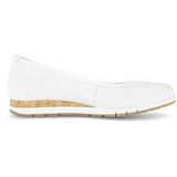 Ballerina - Effen - Leer - Platte Hak - Wide Fit