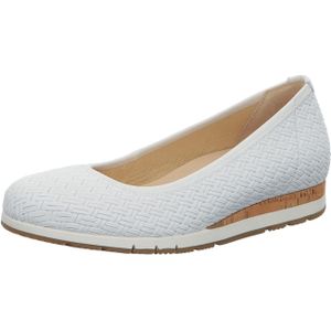 Ballerina - Effen - Leer - Platte Hak - Wide Fit