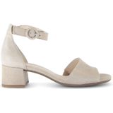 Gabor - Drill - Sandalen - Ecru - Leer - Verstelbare Band - Blokhak