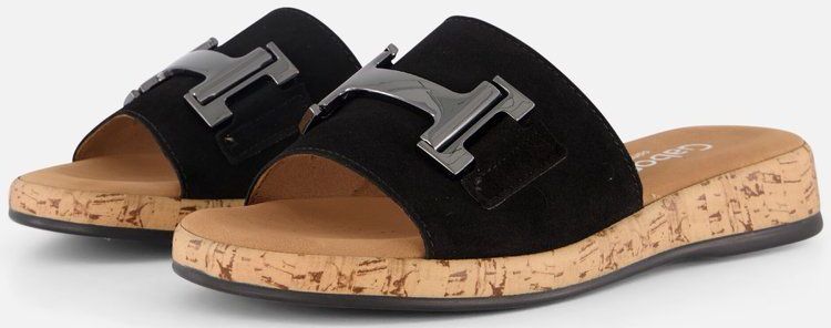 Gabor Slippers - Zwart - Textiel - Dames