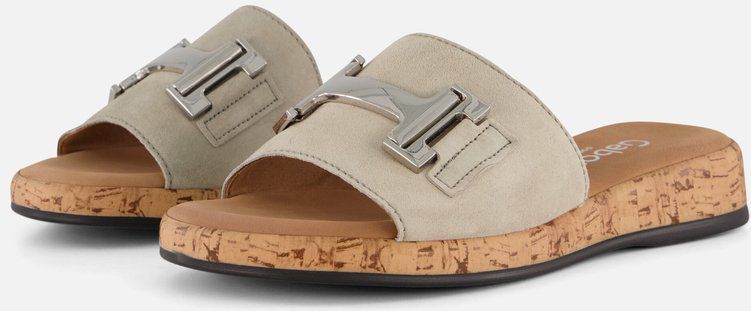 Gabor - Sandalen - Textiel - Zwart - Rubber Zool