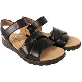 Gabor - Sandalen - Zwart - Wedge-Sandaal - Klittenbandsluiting