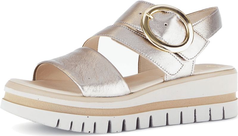 Gabor - Best Fitting - Sandaal - Goud - Leer - Verstelbare Banden