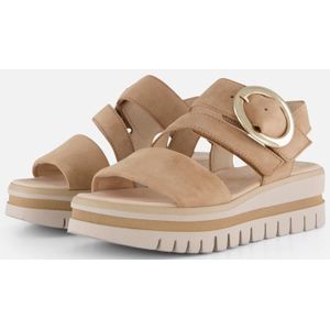 Gabor - Best Fitting - Sandaal - Beige - Suède - Verstelbare Klittenbandsluiting