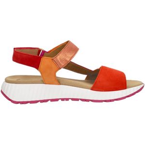 Gabor - Sandalen Plat - Oranje - Textiel