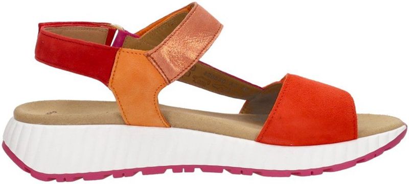 Gabor - Sandalen Plat - Oranje - Textiel