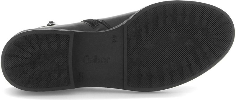 GABOR - Enkellaarsjes - Zwart - Glad Leer - Blokhak