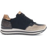 Gabor - 76.528.39 - Damessneaker - Zwart/Pebble/Goud - Glad Leer
