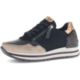 Gabor - 76.528.39 - Damessneaker - Zwart/Pebble/Goud - Glad Leer